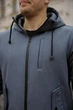Куртка мужская SoftShell, серого цвета, водонепроницаемая куртка из материала софтшелл для осени L - изображение 7