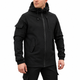 Куртка мужская SoftShell, черного цвета, водонепроницаемая куртка из материала софтшелл для осени M - изображение 1
