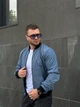 Бомбер мужской голубой водоотталкивающий, демисезонный мужской бомбер M - изображение 3