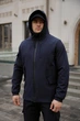 Куртка мужская SoftShell, синего цвета, водонепроницаемая куртка из материала софтшелл для осени S - изображение 4
