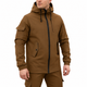 Куртка мужская SoftShell, в цвете койот, водонепроницаемая куртка из материала софтшелл для осени L - изображение 1