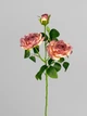 Реалистичная искусственная роза 3+1 из сатина, 52 см, пыльно-розовый, К02246 - изображение 1