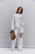 Женский лонгслив oversize серый теплый с принтом sporty & rich Arjen 22284, размер универсальный - изображение 3