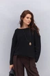 Женский вязаный джемпер oversize черный Arjen 102392, размер L/XL - изображение 7
