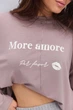 Жіночий лонгслів оверсайз темно-бежевий з принтом more amore Arjen 35626, розмір універсальний - зображення 2
