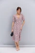 Літня сукня міді з короткими рукавами молочна в червоні серця Arjen 32933, розмір S - зображення 1