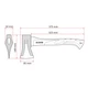 Колун Alloid Pro, ручка из фибергласа, 1000г, 38см (SF-70151000) Alloid SF-70151000 1071092 - изображение 2