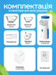 Портативный бесшумный небулайзер MESH Nebulizer "JSL-W302" с меш технологией, ультразвуковой мембранный ингалятор с функцией парового распылителя для дыхания и ингаляций при бронхите для взрослых и детей (Бело-синий / 5V / Аккумуляторный) - изображение 10