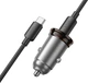 Автомобильное зарядное устройство Hoco NZ16 Rigorous single port PD30W Car Charger set (C to C) Metal Grey - изображение 3
