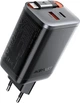 Сетевое зарядное устройство Acefast A111 PD67W GaN Charger (2*USB-C + USB-A) with retractable cable Black - изображение 1