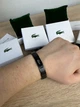 Мужской браслет Lacoste из нержавеющей стали 21 см регулируемый браслет Лакоста ATD015 черный - изображение 2
