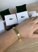 Мужской браслет Lacoste из нержавеющей стали 21 см регулируемый браслет Лакоста ATD015 золотистого цвета - изображение 2