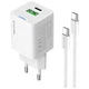 Зарядное устройство ColorWay C101A GaN Mini 20W PD PPS USB-C + USB-A QC4.0 + cable USB-C to USB-C black (CW-CHS062PDC-WT) - изображение 2