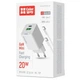 Зарядное устройство ColorWay C101A GaN Mini 20W PD PPS USB-C + USB-A QC4.0 + cable USB-C to USB-C black (CW-CHS062PDC-WT) - изображение 6