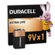 Батарейка Duracell 9V щелочная 1шт. в упаковке (5000394066267 / 81483681) - изображение 1