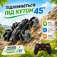 Машинка на радиоуправлении Stunt Elves полноприводная двухсторонняя разворот 360, трюковой перевертыш на пульте радиоуправления вездеход черный - изображение 2