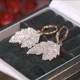 Сережки "Листочки" з синтетичним церконієм - изображение 2