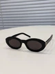 Женские черные солнцезащитные очки Saint Laurent SL M136/F овальная оправа 53-22-145 - изображение 1