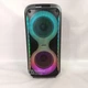 Колонка портативная Bluetooth караоке с микрофоном и RGB подсветкой 40Вт, аккумуляторная аудиосистема PartyBox 2×8 дюймов с FM-радио, телескопической ручкой и колесами для дома, праздников и пикников, TTD-2821 - изображение 2