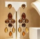 Жіночі довгі сережки урочиста біжутерія jewelry Коричневі - зображення 2