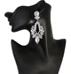 Акцентні вечірні жіночі сережки jewelry Сріблясті - зображення 2