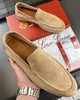 Мужские классические замшевые лоферы casual на низкой подошве бежевые 46 (LUX2057) - изображение 1