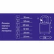 Замок навесной WERK PVC-IP-0170W 70мм (121469) - изображение 2