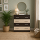 Вместительный комод на 4 выдвижных ящика T3 V-Star для спальни и детской 720х849х375 мм ЛДСП Венге комби - изображение 3