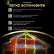Гірлянда Бахрома вулична 3 м 90 LED Flash IP44, Світлодіодна новорічна гірлянда з підвісними нитками 30/60 см від мережі 220 В для фасаду, вікон, ґанку та святкового декору, Різнокольоровий - зображення 5