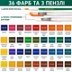 Набор профессиональных акварельных красок Norberg & Linden 36 цветов в кюветах - изображение 2