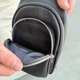 Мужской кожаный слинг Tiding Bag премиум класса через плечо из натуральной кожи сумка кросс-боди городская 30 х 18 х 5 см Чёрный (22250122) - изображение 9