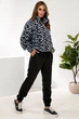 Спортивний костюм женский на флисе черный 257R633 4XL - изображение 3