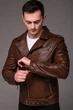 Куртка косуха чоловіча з м'якої екошкіри 2XL коричнева 5212463s5 - зображення 8