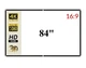 Проекционный экран 84″ 16:9, белое матовое антибликовое полотно 186×105 см, черная окантовка, люверсы и крепление для проектора, дома и офиса(202) - изображение 1