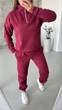 Костюм женский прогулочный бордового цвета 39291 46/48 - изображение 5