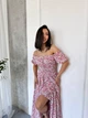 Сукня довга вечiрня в квiтку малинового кольору 39239 42/48 - зображення 6