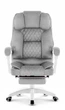 Офісне крісло Hell's Chair HC-1031 Grey White велюрове до 136 кг - изображение 2