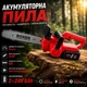 Аккумуляторная бесщеточная цепная пила в кейсе BOXER BX-3312 с шиной 12" (30 См) 2 АКБ 24V/6Ah (47677) - зображення 2