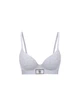 Женский комплект белья с логотипом из страз Victoria's Secret лиф и трусики тонг 1161513594 (Серый 40D/XXL) - изображение 6