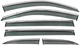 Ветровики на окна с хромом Niken Luxury (6 шт) для Toyota Highlander 2013-2019 гг - изображение 1