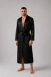 Довгий чоловічий халат із віскозного шовку BOBRAND «Midnight Desires» - 2XL - зображення 2