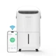 Осушитель воздуха EvoAir NovaDry 12 Smart с Wi-Fi управлением, 12л/24ч, датчик влажности, ионизация, УФ-лампа, функция сушки одежды, резервуар 2,5л, цифровой дисплей, белый с кремовым ремешком - изображение 2