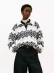 Світшот на флісі тедді жіночий Tommy Hilfiger Fair Isle Print Teddy Fleece Sweatshirt XW07316-YBL(Ecru Multi) XS Екрю (198296727760) - зображення 1