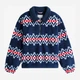 Світшот на флісі тедді жіночий Tommy Hilfiger Fair Isle Print Teddy Fleece Sweatshirt XW07316(Navy Multi) S Синій (198296728088) - зображення 7