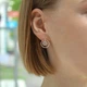 Золоті сережки з фіанітами 121075-1 Діамант - изображение 4