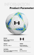 Мяч футбольный Under Armour SZ 5 Size 4/5 Зеленый-синий - изображение 6
