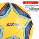 Мяч футбольный Star SB8664/05 Size 4 Бело-желтый (6923032702589) - изображение 7