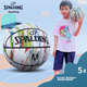 Детский резиновый баскетбольный мяч SPALDING, размер 5, мраморный рисунок, для детей и школьников, артикул 84-397Y5, разноцветный - изображение 3
