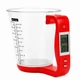 Кухонные весы цифровые мерная чашка Digital Scale With Measuring Cup 2 в 1 чашка-веса до 1000 г Красный - изображение 5