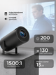 Портативный минипроектор Black с поддержкой 4K, Android 12, Wi-Fi, Bluetooth - изображение 3